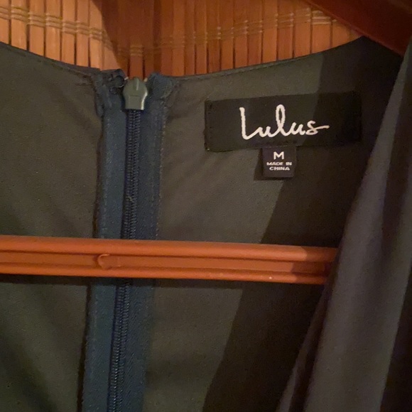 NWT Lulu’s Hunter green jumpsuit long sleeve sheer size M - Picture 3 of 4